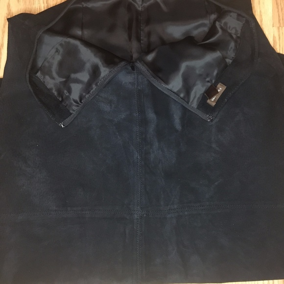 Black Genuine Leather Maxi Skirt - Picture 6 of 7